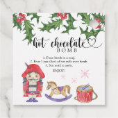 ホットチョコレート爆弾ラベル。冬のホットココア爆弾 フェイバータグ (裏面)
