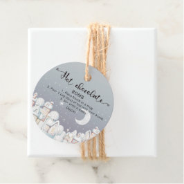 ホットチョコレート爆弾ラベル。冬のホットココア爆弾 フェイバータグ