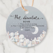 ホットチョコレート爆弾ラベル。冬のホットココア爆弾 フェイバータグ (正面)