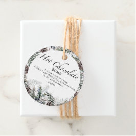 ホットチョコレート爆弾ラベル。冬の熱いココア爆弾ファボ フェイバータグ