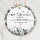ホットチョコレート爆弾ラベル。冬の熱いココア爆弾ファボ フェイバータグ (正面)
