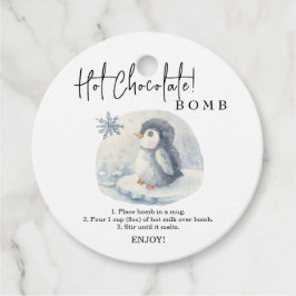 ホットチョコレート爆弾ラベル。冬ホットココア爆弾 フェイバータグ