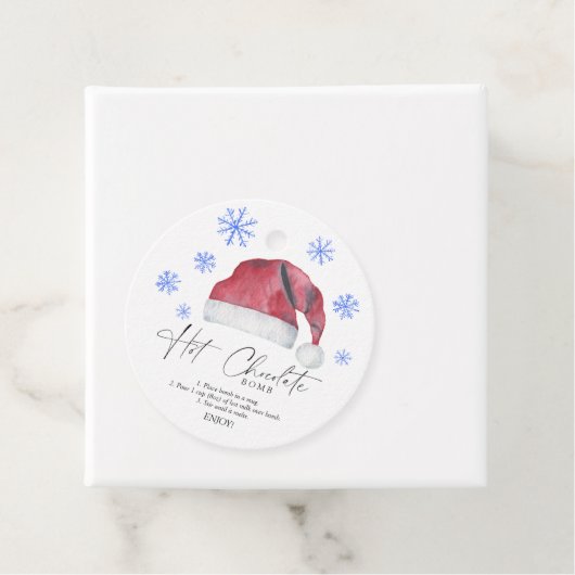 ホットチョコレート爆弾ラベル。冬ホットココア爆弾 フェイバータグ (インサイチュ)