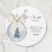 ホットチョコレート爆弾ラベル。冬ホットココア爆弾 フェイバータグ (裏面)