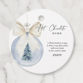 ホットチョコレート爆弾ラベル。冬ホットココア爆弾 フェイバータグ