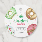 ホットチョコレート爆弾ラベル。冬ホットココア爆弾 フェイバータグ (正面)