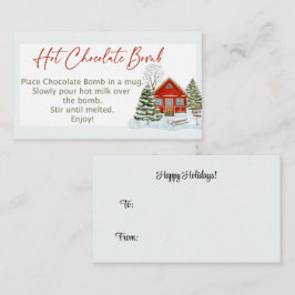 ホットチョコレート爆弾ラベル、名刺サイズ 名刺