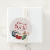 ホットチョコレート爆弾少女ベビーシャワーメッセージカード フェイバータグ (インサイチュ)