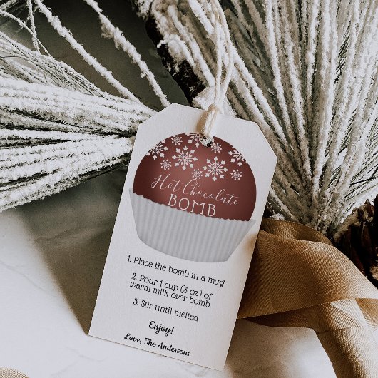 ホットチョコレート爆弾指示ラベル ギフトタグ