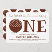 ホットチョコレート爆弾1回目の誕生日 招待状 (正面/裏面)