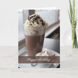 ホットチョコレート誕生日グリーティングカード カード