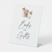 ホットチョコレート赤ちゃんシャワー本とギフトサイン 台座サイン (正面)