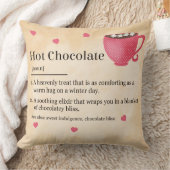 ホットチョコレート辞書の定義 クッション (ブランケット)