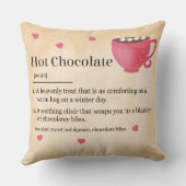 ホットチョコレート辞書の定義 クッション (裏面)