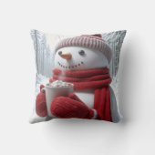 ホットチョコレート雪だるま クッション (裏面)