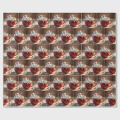 ホットチョコレート雪だるま ラッピングペーパー (フラット)