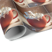 ホットチョコレート雪だるま ラッピングペーパー (ロールコーナー)