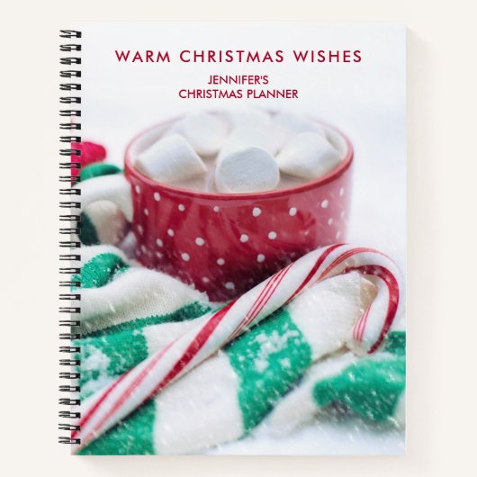 ホットチョコレート&キャンディーケーンクリスマス ノートブック (正面)