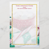 ホットチョコレート&キャンディーケーンクリスマス 便箋 (正面)