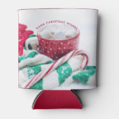 ホットチョコレート&キャンディーケーンクリスマス 缶クーラー (正面)
