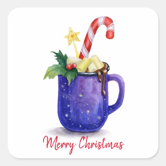 ホットチョコレート&キャンディーケーン等 スクエアシール (正面)