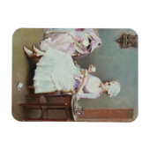 ホットチョコレート(キャンバス上の油) マグネット (横)