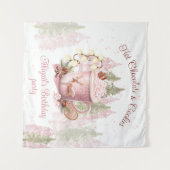 ホットチョコレート&クッキーのクリスマスバースデーパーティー タペストリー (正面(横))