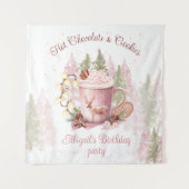 ホットチョコレート&クッキーのクリスマスバースデーパーティー タペストリー (正面)