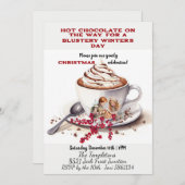 ホットチョコレート＆ジンジャーブレッドハウス 子供たち 招待状 (正面/裏面)
