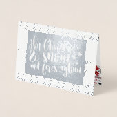 ホットチョコレート&スノーライムデザイン 箔カード (正面)