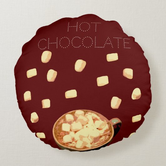 ホットチョコレート ラウンドクッション (裏面)