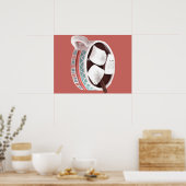 ホットチョコレート – ヴィンテージかわいいチョコレートラバーギフト ポスター (キッチン)