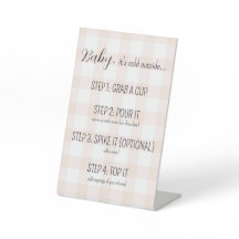 ホットチョコレート/ Ciderバーベビーシャワー用サイン