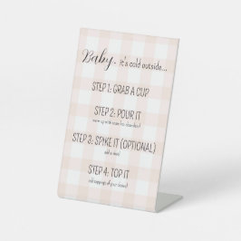 ホットチョコレート/ Ciderバーベビーシャワー用サイン 台座サイン