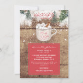 ホットチョコ素朴ベビー外は冷たい 招待状 (正面)