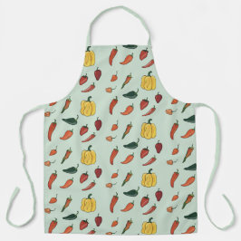 ホットチリピーパーズグリーンエプロン エプロン