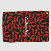 ホットチリピーパーパターン ゴルフタオル (横)