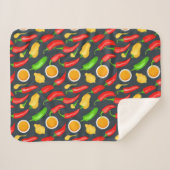 ホットチリピーパーパターン シェルパブランケット (正面(横))