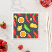 ホットチリピーパーパターン スタンダードカクテルナプキン (インサイチュ)