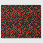 ホットチリピーパーパターン ラッピングペーパー (フラット)