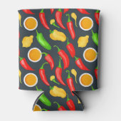 ホットチリピーパーパターン 缶クーラー (正面)