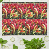 ホットチリペッパーデザイン2キッチンタオル キッチンタオル (折り畳み)