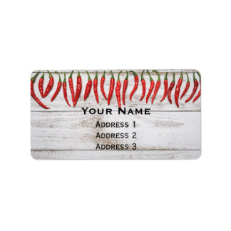 ホットチリペッパー縁ど ラベル