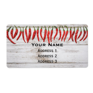 ホットチリペッパー縁ど ラベル