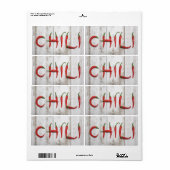 ホットチリペッパー ラベル (フルシート)