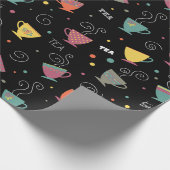 ホットティーカップ、カラーレトロ磁器マグカップ ラッピングペーパー (角)