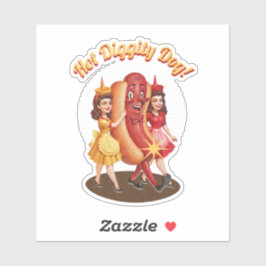 ホットディギティドッグカスタムヴィンテージカットビニールシール シール