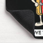 ホットディギティドッグ7月4th愛国的BBQピクニック調理師 マウスパッド (コーナー)