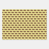 ホットディギティドッグ!毛布のホットドッグの中のトウモロコシ犬の豚 ラッピングペーパーシート (正面2)