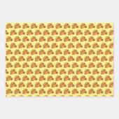 ホットディギティドッグ!毛布のホットドッグの中のトウモロコシ犬の豚 ラッピングペーパーシート (正面)